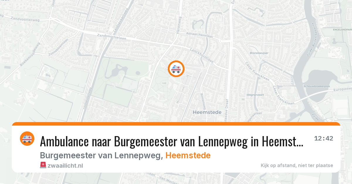 Ambulance naar Burgemeester van Lennepweg in Heemstede — 6 jun 2026