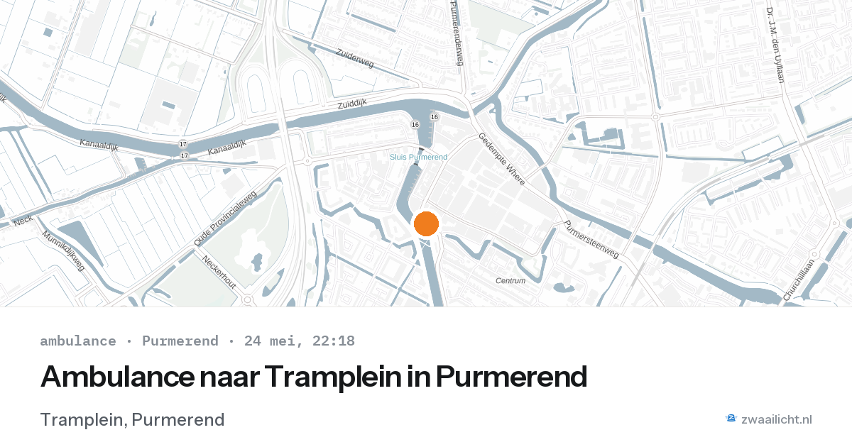 Ambulance naar Tramplein in Purmerend — 24 mei 2026