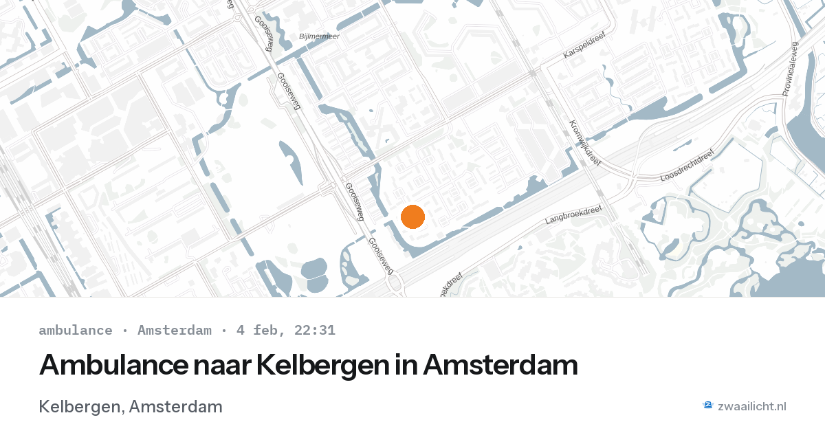 Ambulance naar Kelbergen in Amsterdam — 3 feb 2026