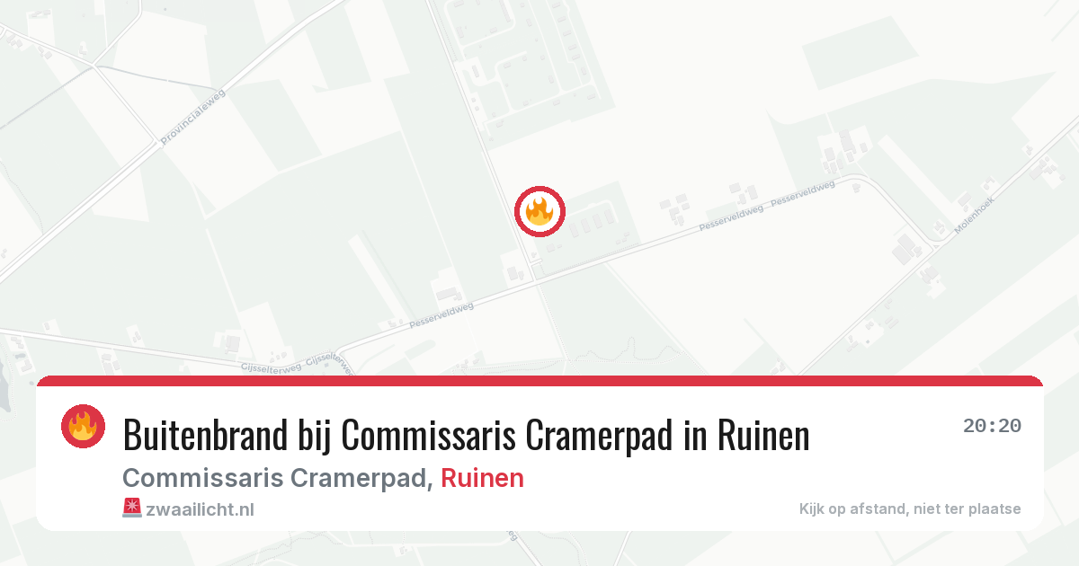 Buitenbrand bij Commissaris Cramerpad in Ruinen — 11 aug 2026
