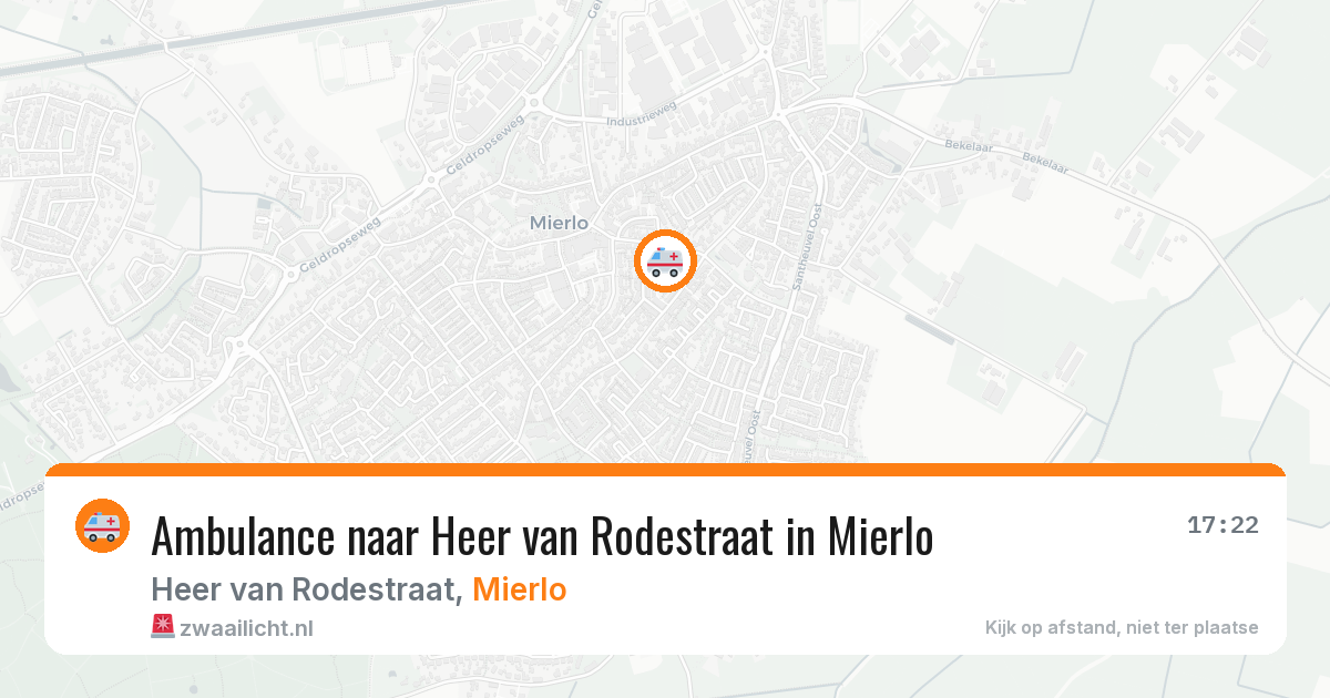 Ambulance naar Heer van Rodestraat in Mierlo — 31 mei 2026