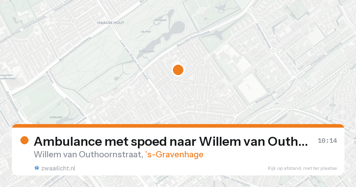 Ambulance met spoed naar Willem van Outhoornstraat in 's-Gravenhage — 15 aug 2026