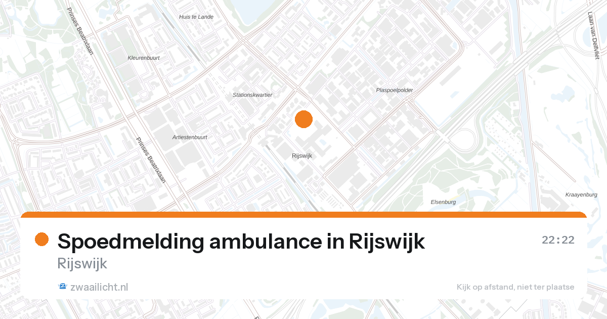 Spoedmelding ambulance in Rijswijk — 26 aug 2026