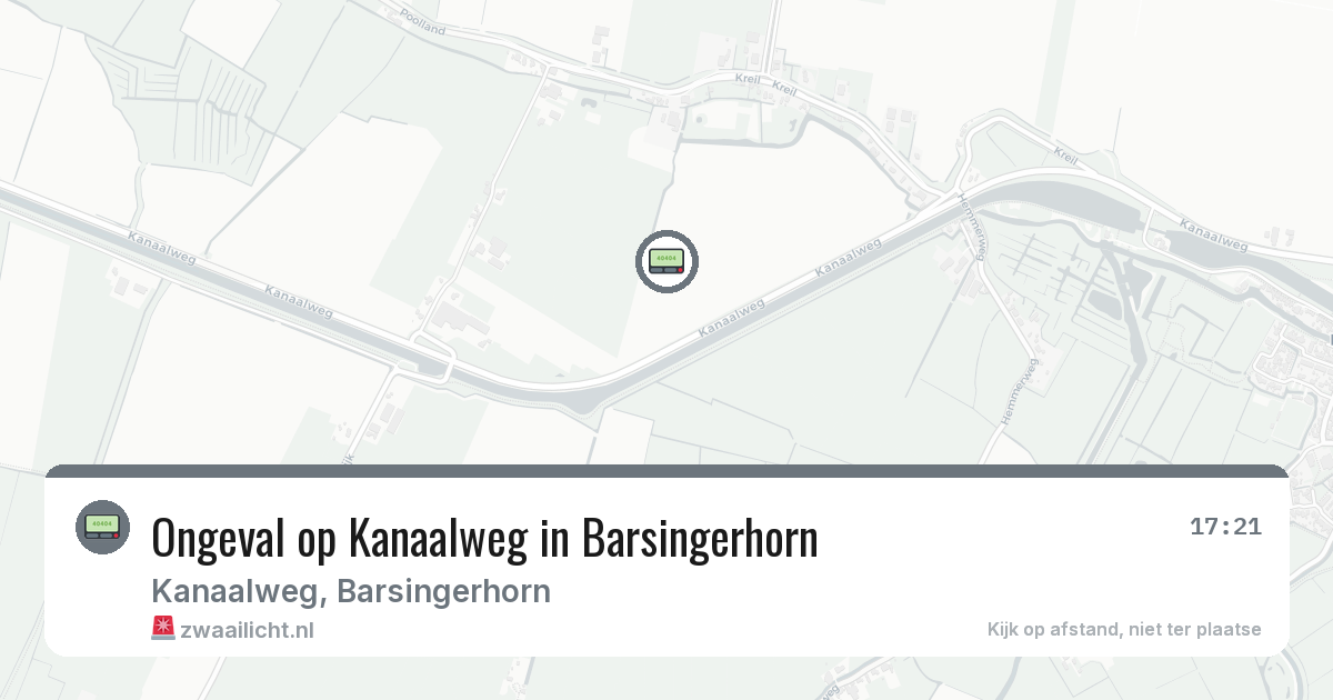 Ongeval op Kanaalweg in Barsingerhorn — 2 feb 2026