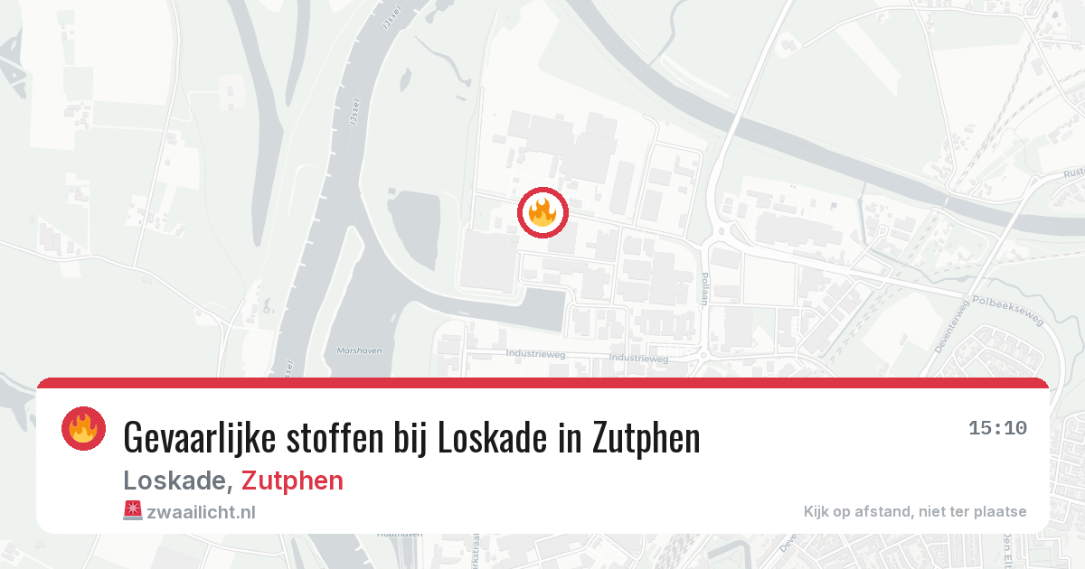 Gevaarlijke stoffen bij Loskade in Zutphen — 23 jun 2026