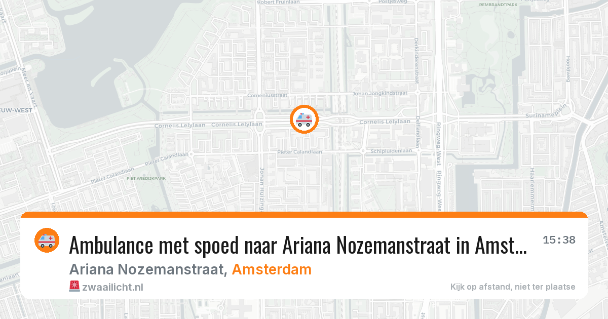 Ambulance met spoed naar Ariana Nozemanstraat in Amsterdam — 8 apr 2026