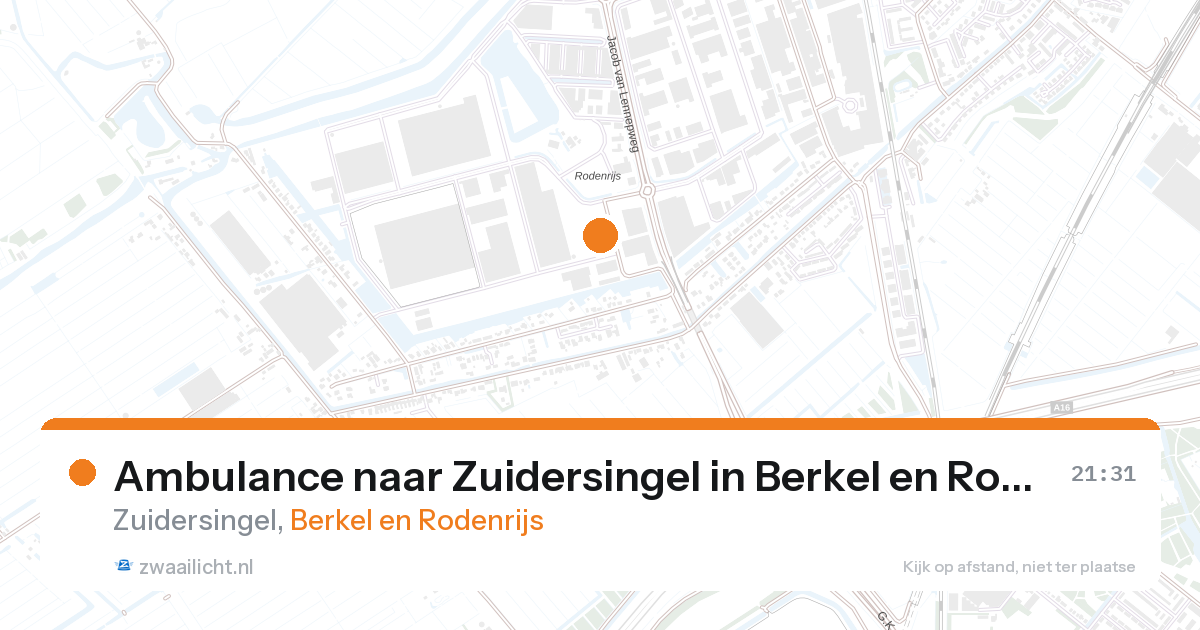 Ambulance naar Zuidersingel in Berkel en Rodenrijs — 26 aug 2026