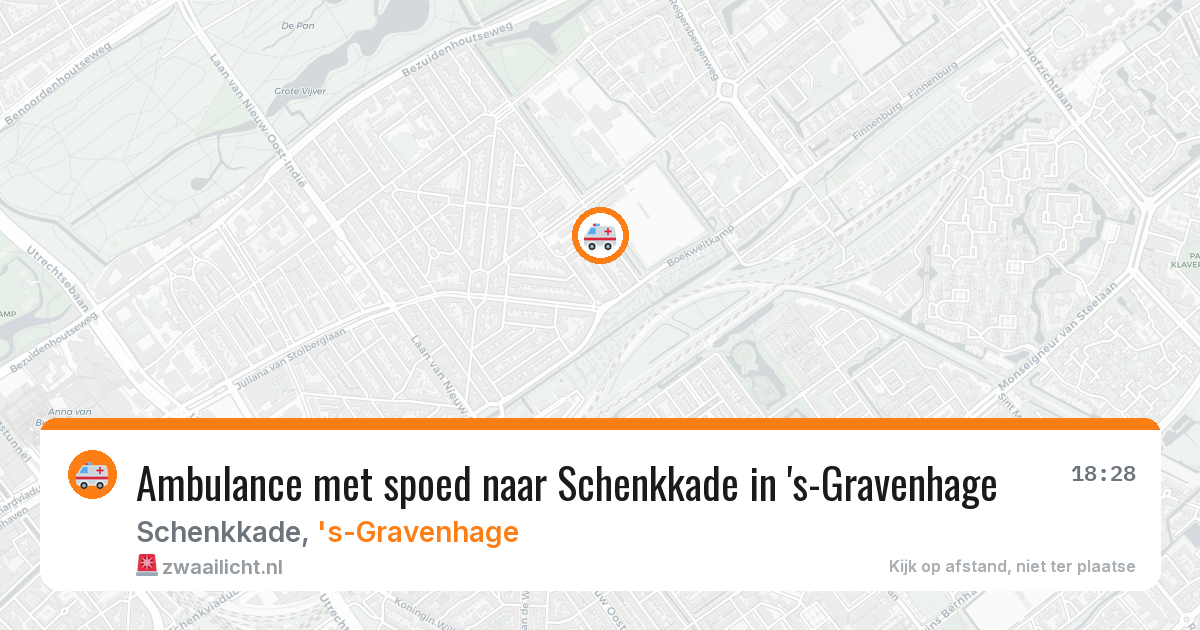 Ambulance met spoed naar Schenkkade in 's-Gravenhage — 5 jul 2026