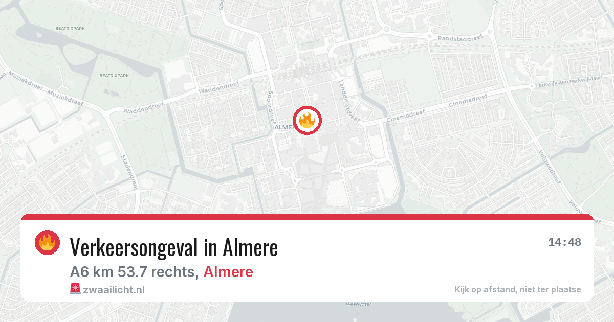 Verkeersongeval in Almere — 21 jun 2026
