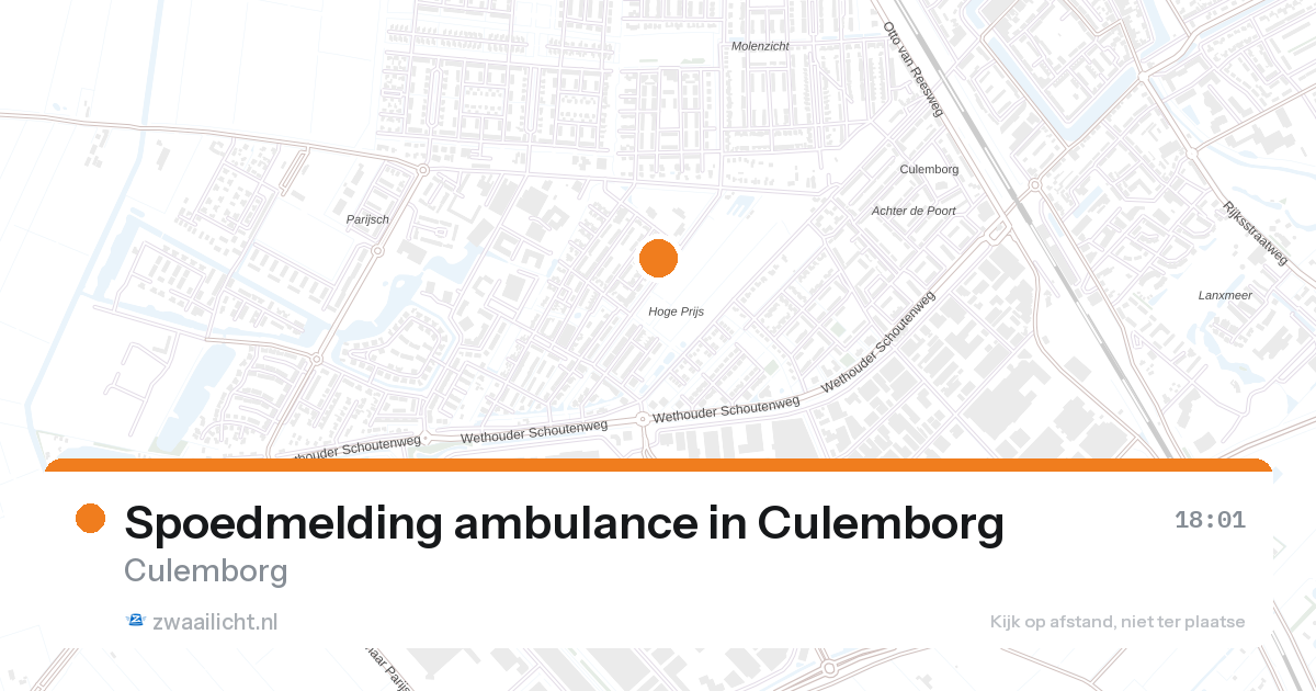 Spoedmelding ambulance in Culemborg — 24 aug 2026