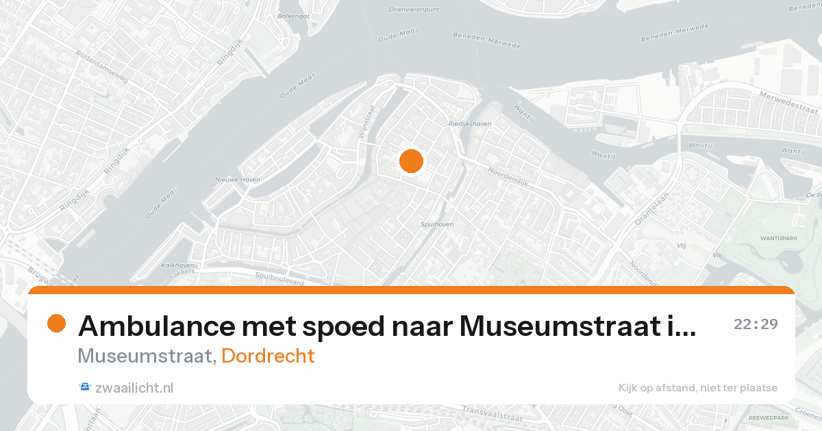 Ambulance met spoed naar Museumstraat in Dordrecht — 23 aug 2026
