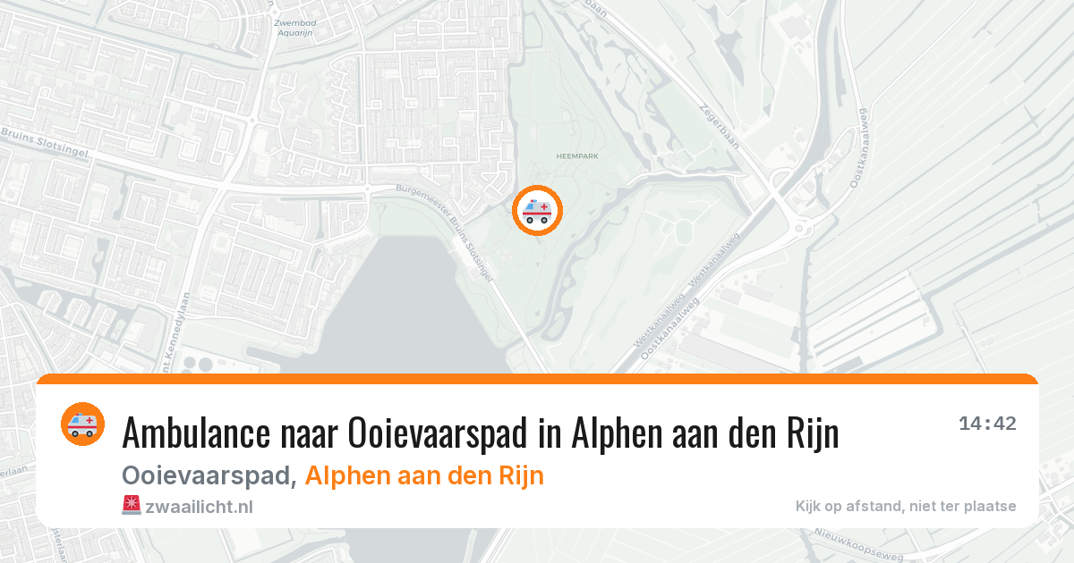 Ambulance naar Ooievaarspad in Alphen aan den Rijn — 24 jun 2026