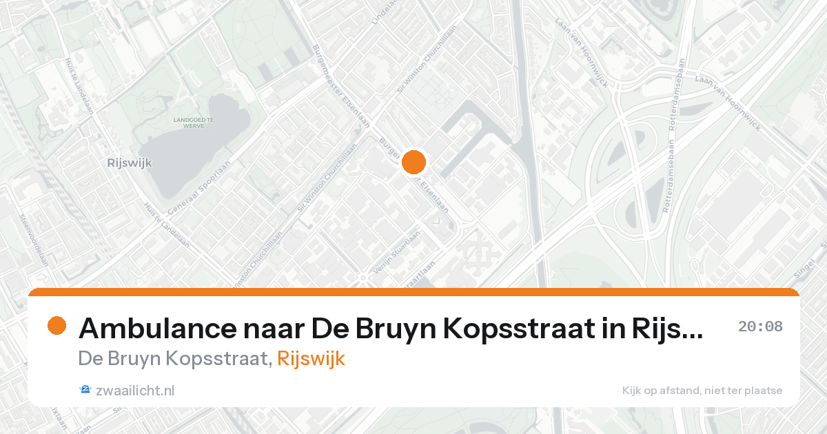 Ambulance naar De Bruyn Kopsstraat in Rijswijk — 18 aug 2026