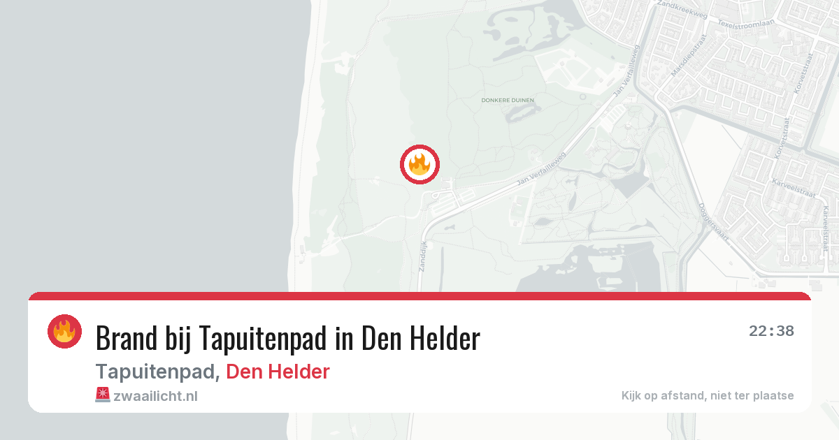 Brand bij Tapuitenpad in Den Helder — 26 jun 2026
