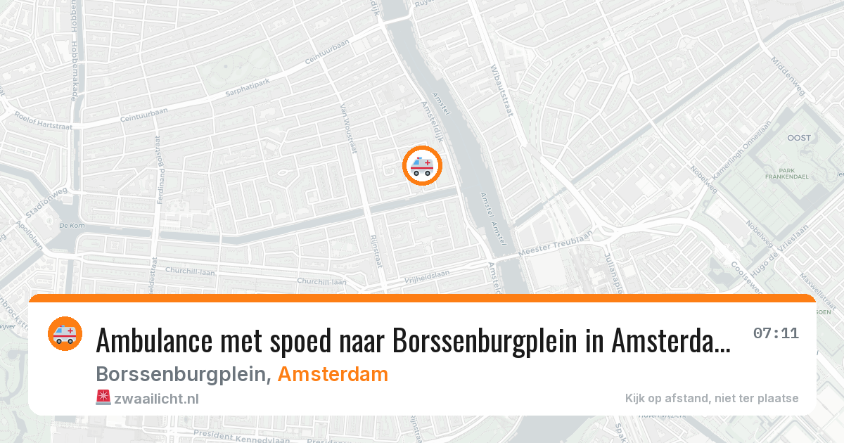 Ambulance met spoed naar Borssenburgplein in Amsterdam — 11 jun 2026