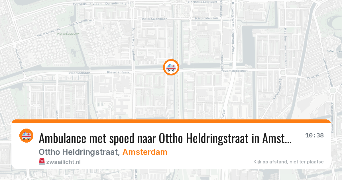 Ambulance met spoed naar Ottho Heldringstraat in Amsterdam — 7 mei 2026
