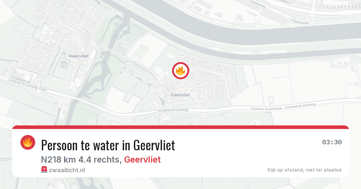 Persoon te water in Geervliet — 6 jun 2026