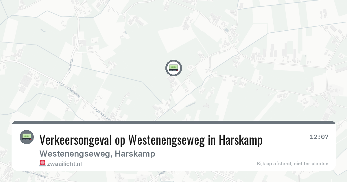 Verkeersongeval op Westenengseweg in Harskamp — 2 mei 2026