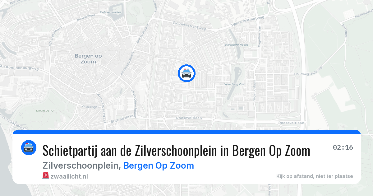 Schietpartij aan de Zilverschoonplein in Bergen Op Zoom — 22 jun 2026
