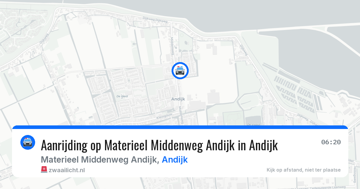 Aanrijding op Materieel Middenweg Andijk in Andijk — 9 apr 2026