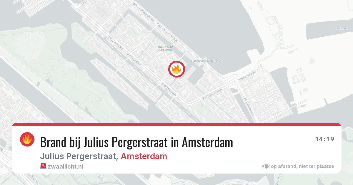 Brand bij Julius Pergerstraat in Amsterdam — 27 apr 2026