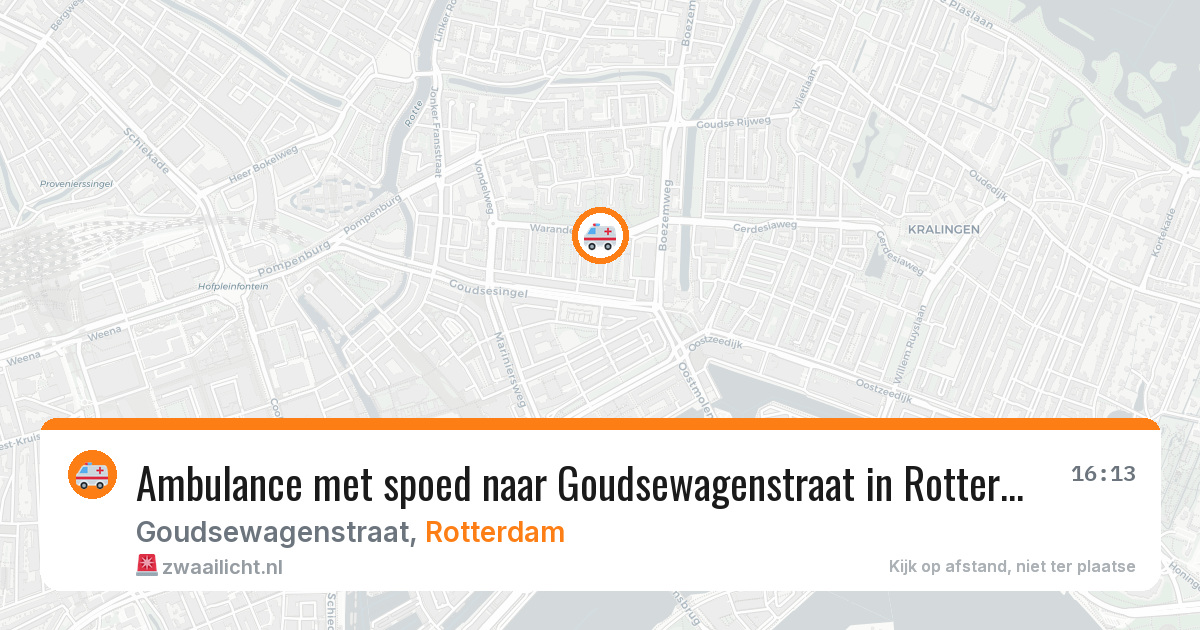 Ambulance met spoed naar Goudsewagenstraat in Rotterdam — 8 apr 2026