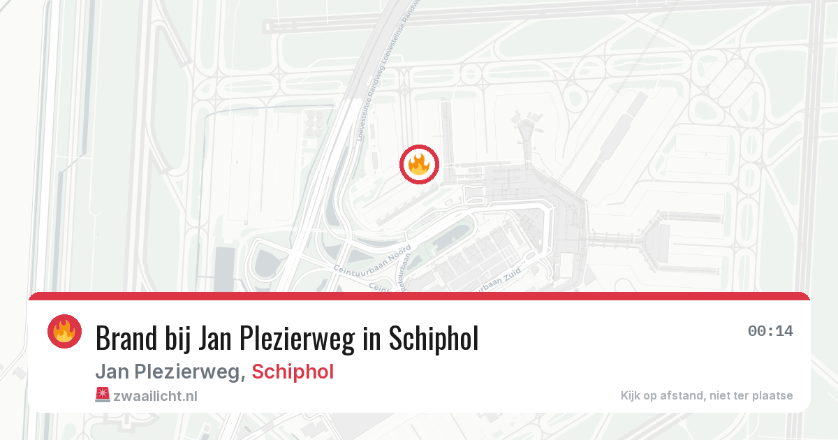 Brand bij Jan Plezierweg in Schiphol — 29 mrt 2026