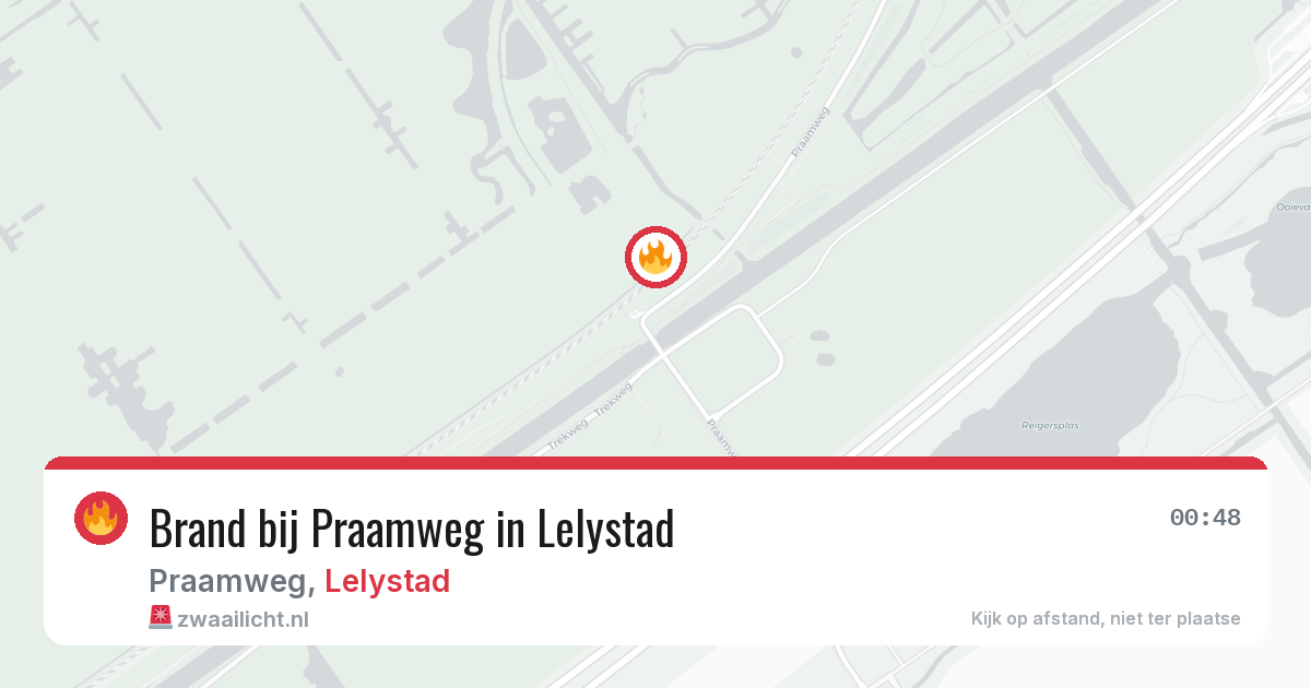 Brand bij Praamweg in Lelystad — 26 jun 2026