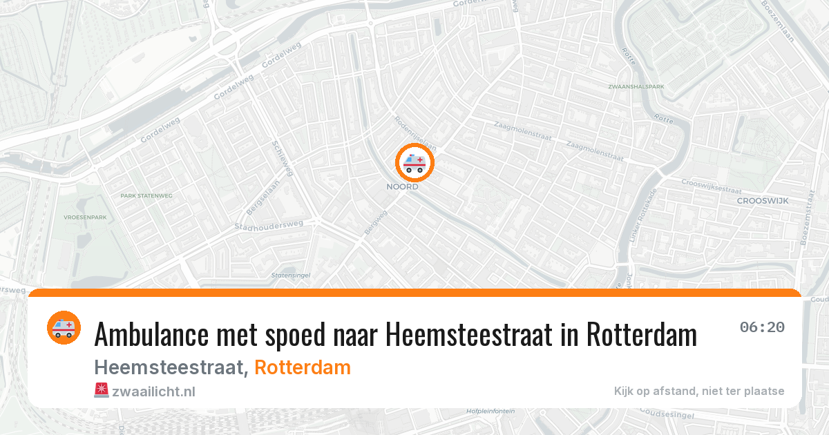 Ambulance met spoed naar Heemsteestraat in Rotterdam — 28 mrt 2026