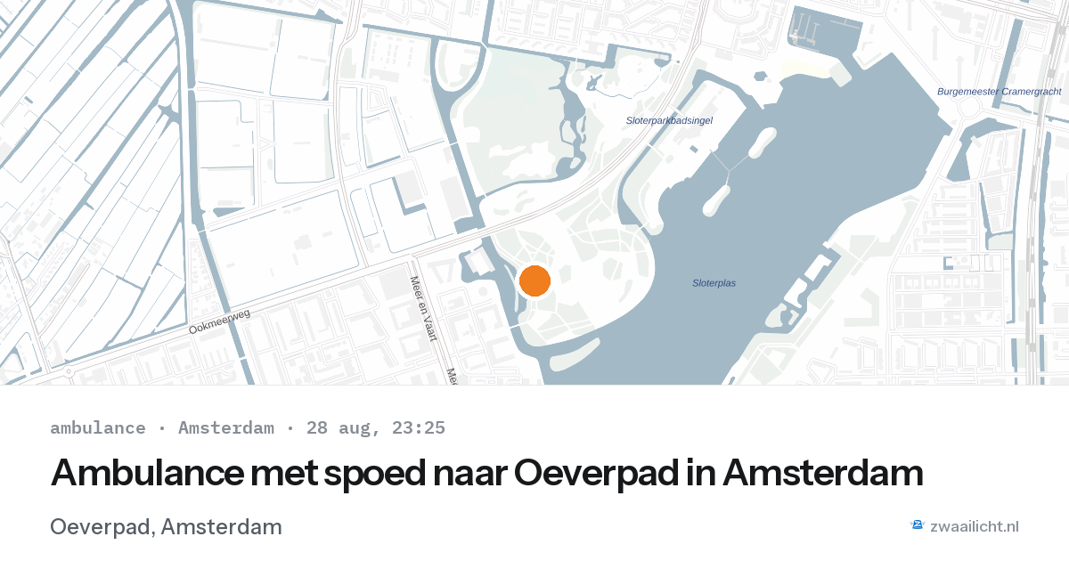 Ambulance met spoed naar Oeverpad in Amsterdam — 28 aug 2026