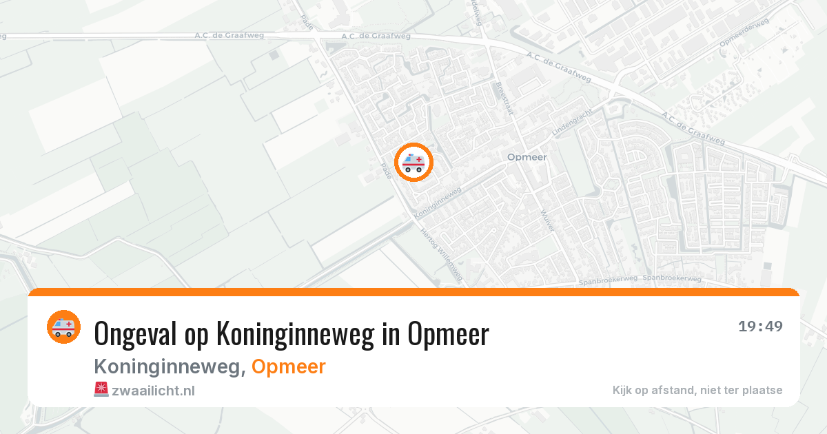 Ongeval op Koninginneweg in Opmeer — 23 apr 2026