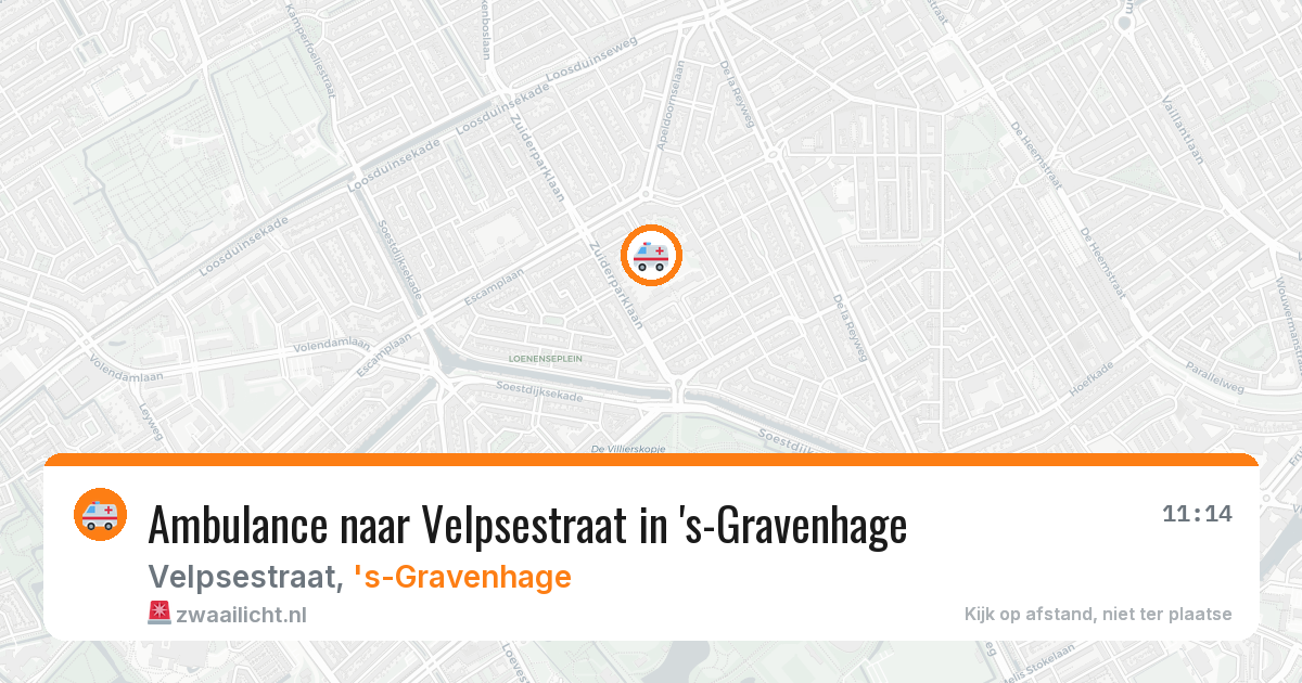 Ambulance naar Velpsestraat in 's-Gravenhage — 19 jul 2026