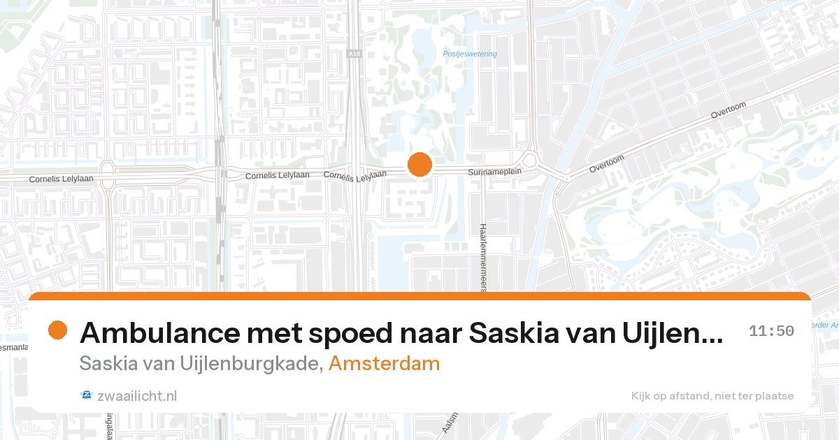 Ambulance met spoed naar Saskia van Uijlenburgkade in Amsterdam — 28 aug 2026