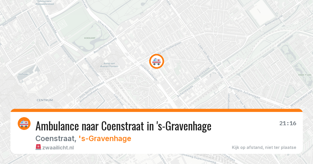 Ambulance naar Coenstraat in 's-Gravenhage — 12 aug 2026