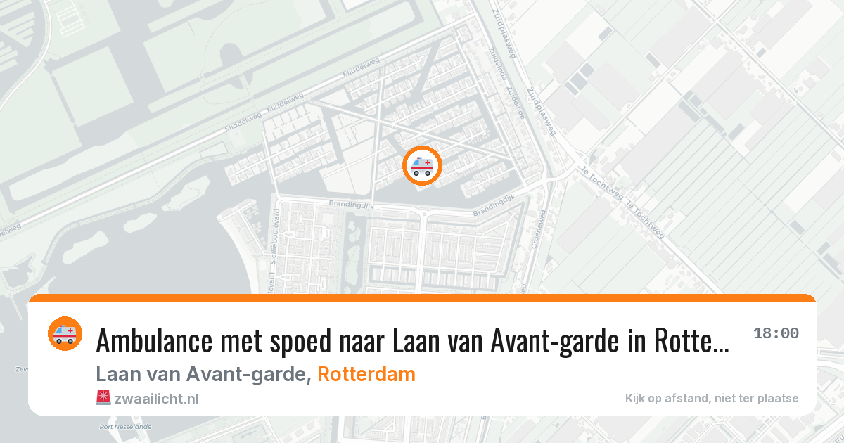 Ambulance met spoed naar Laan van Avant-garde in Rotterdam — 14 mrt 2026