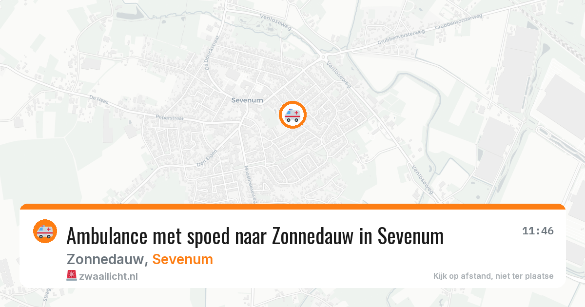 Ambulance met spoed naar Zonnedauw in Sevenum — 21 jul 2026