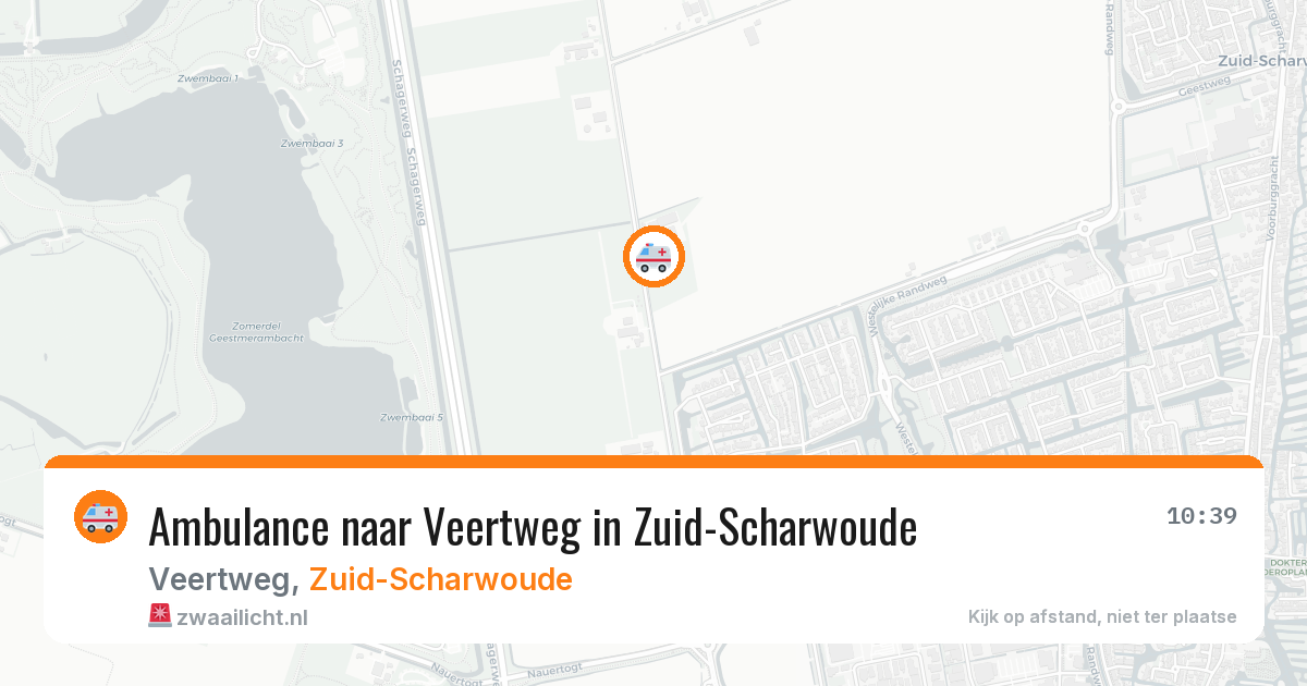 Ambulance naar Veertweg in Zuid-Scharwoude — 9 aug 2026