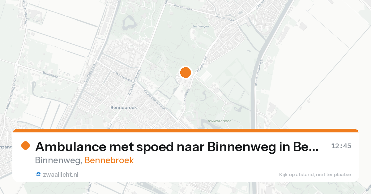 Ambulance met spoed naar Binnenweg in Bennebroek — 15 aug 2026