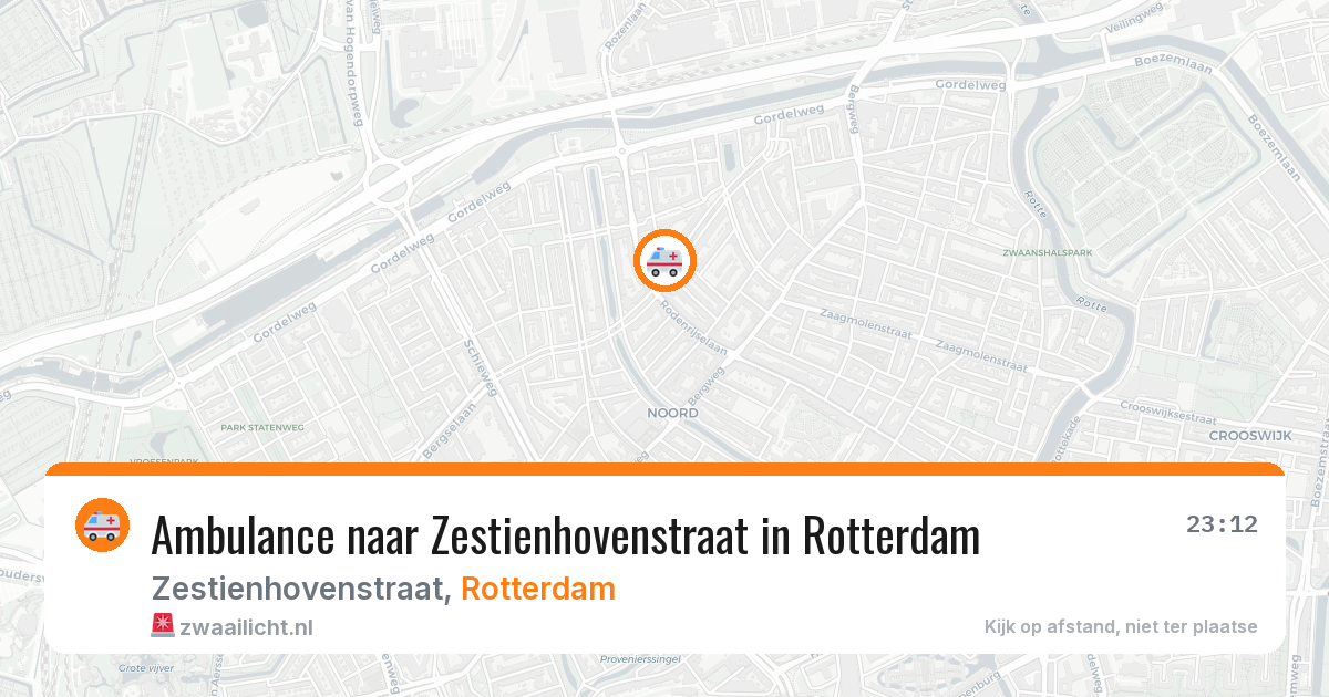 Ambulance naar Zestienhovenstraat in Rotterdam — 5 apr 2026