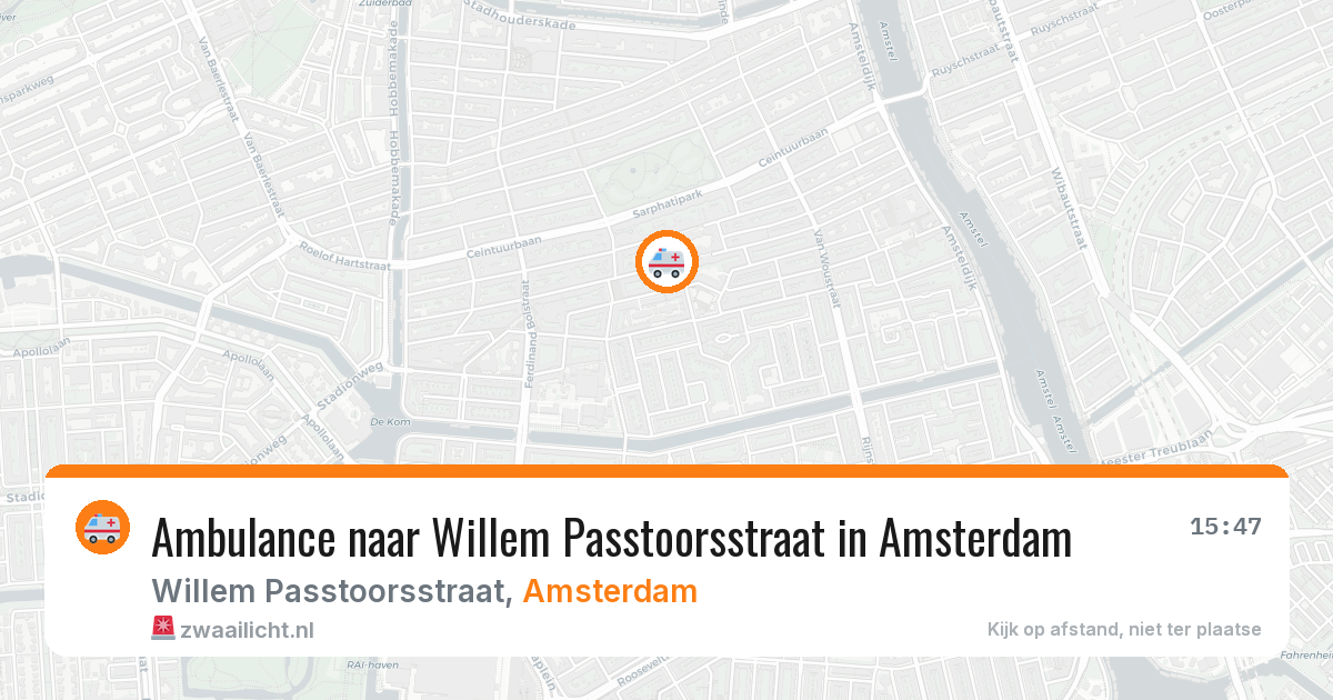 Ambulance naar Willem Passtoorsstraat in Amsterdam — 23 mei 2026
