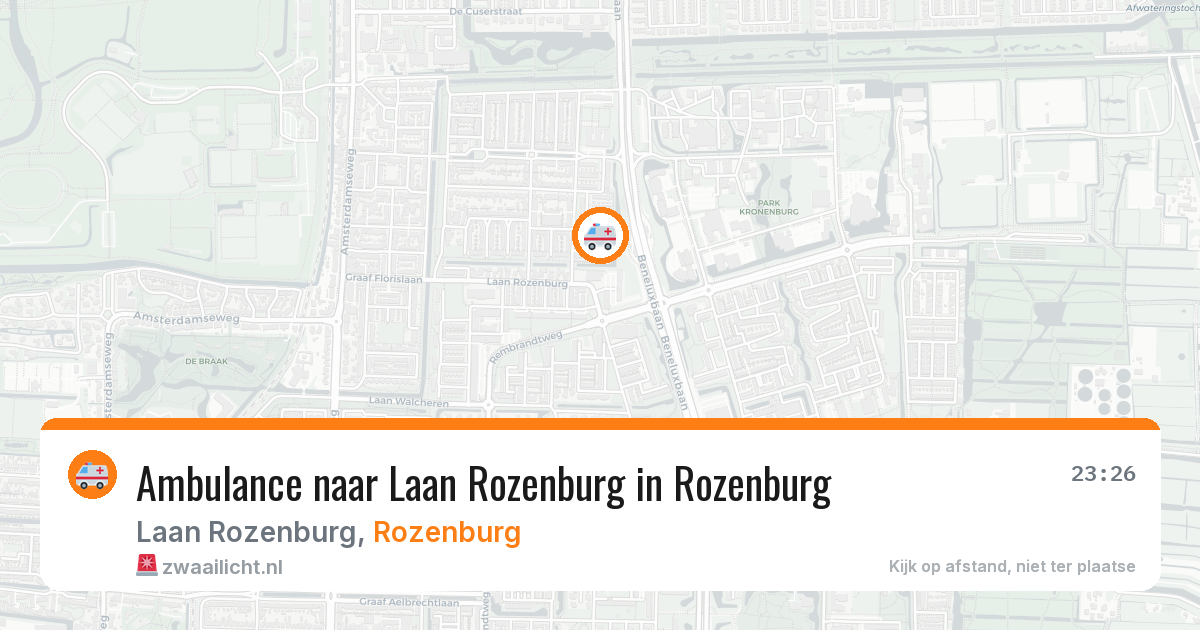Ambulance naar Laan Rozenburg in Rozenburg — 4 jun 2026