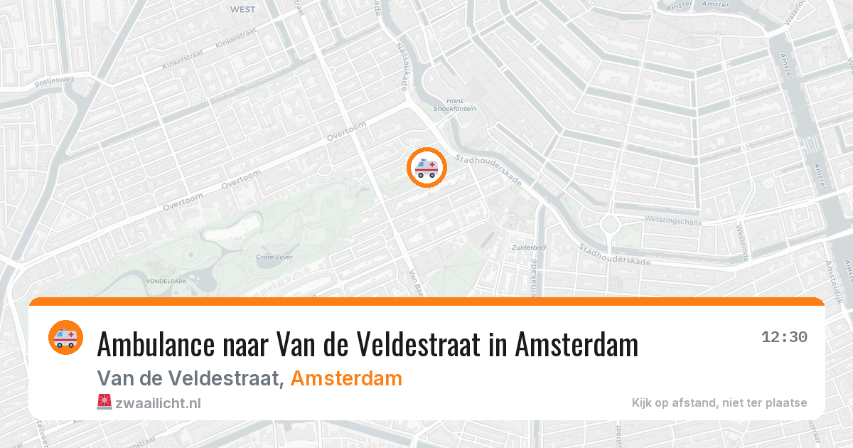 Ambulance naar Van de Veldestraat in Amsterdam — 27 apr 2026