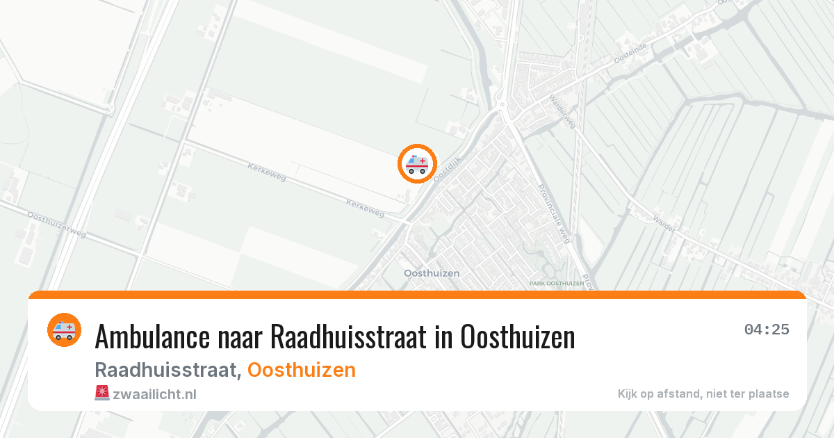 Ambulance naar Raadhuisstraat in Oosthuizen — 6 aug 2026