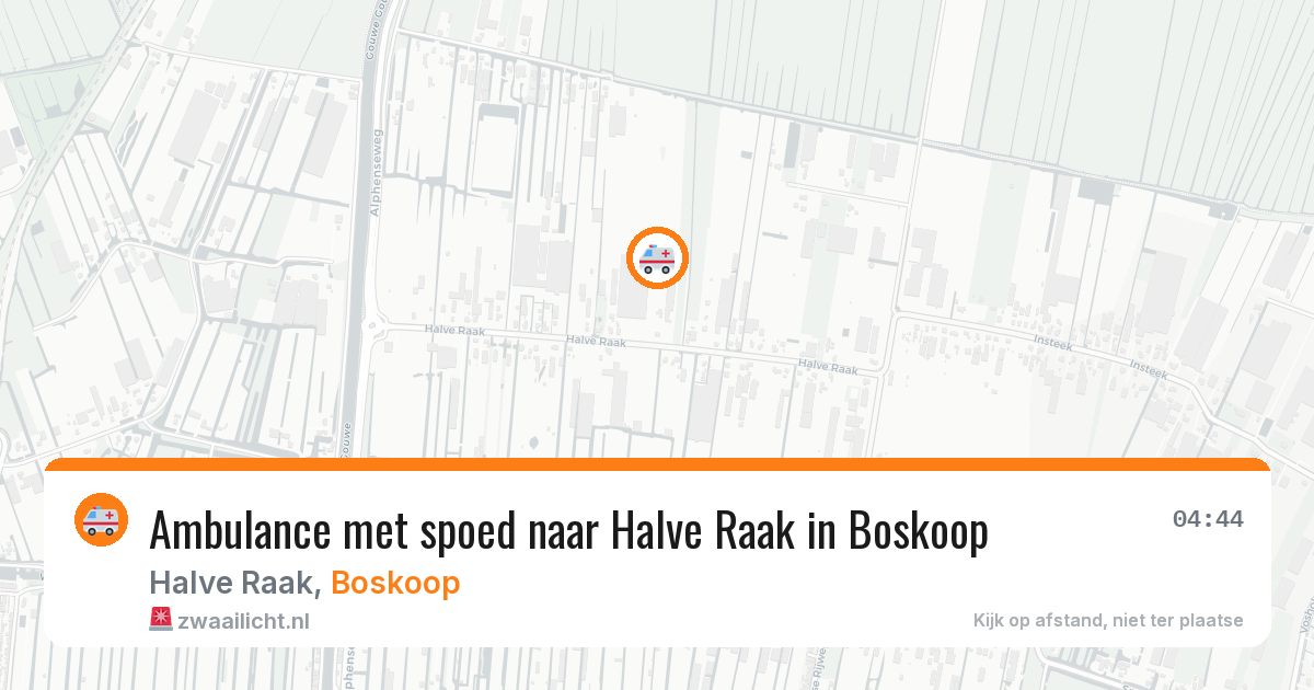 Ambulance met spoed naar Halve Raak in Boskoop — 29 jan 2026