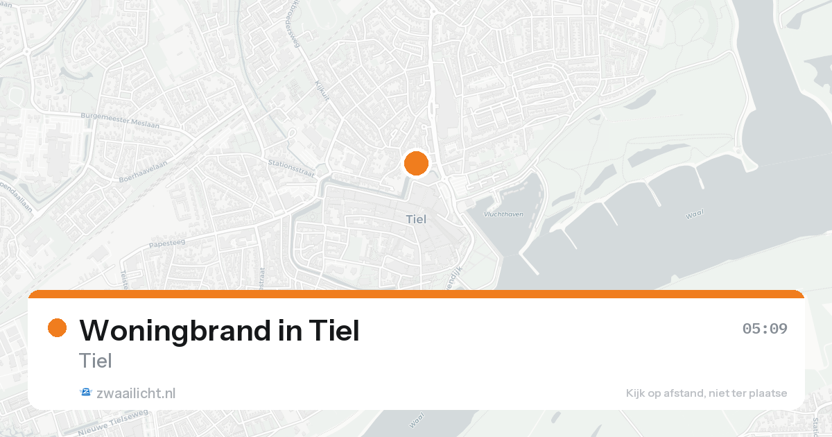Woningbrand in Tiel — 20 jun 2026