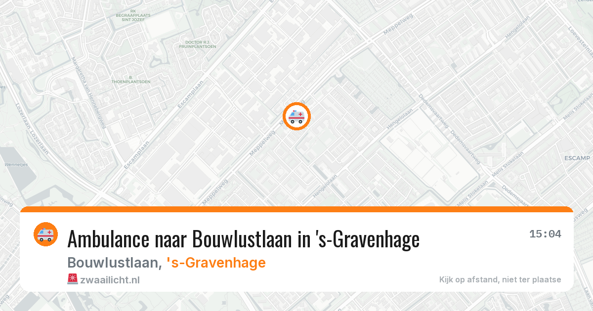 Ambulance naar Bouwlustlaan in 's-Gravenhage — 13 aug 2026