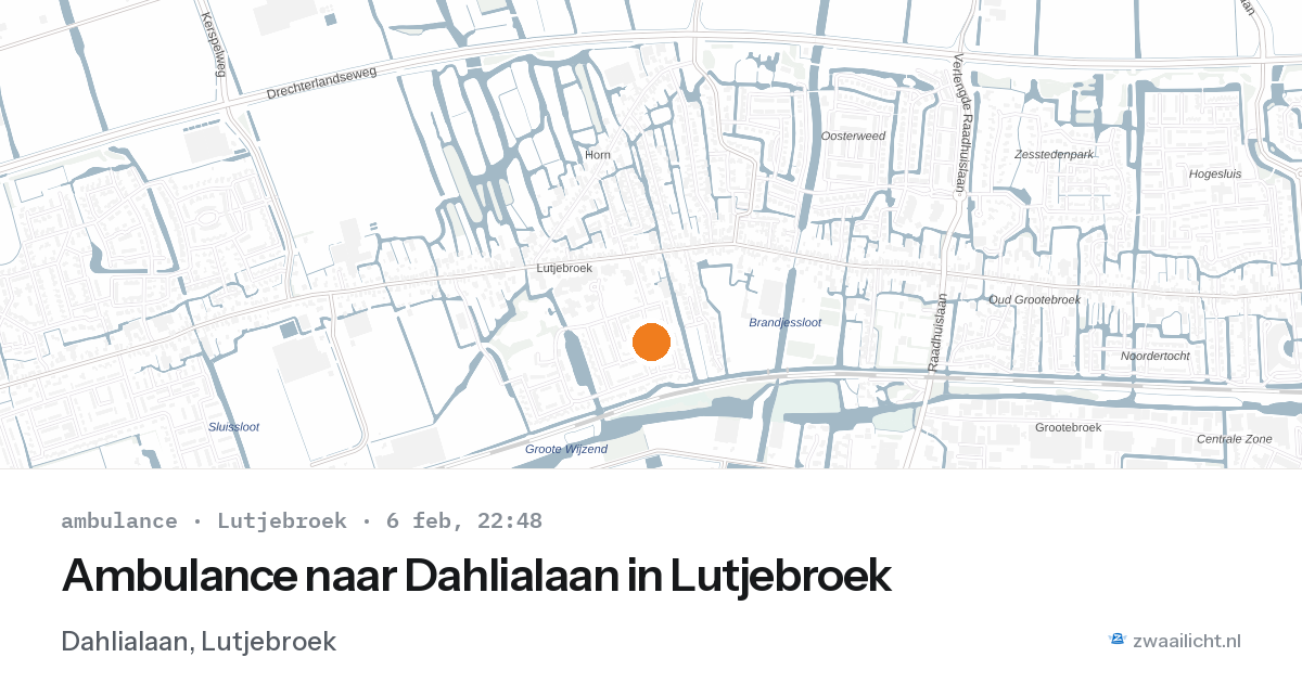 Ambulance naar Dahlialaan in Lutjebroek — 6 feb 2026