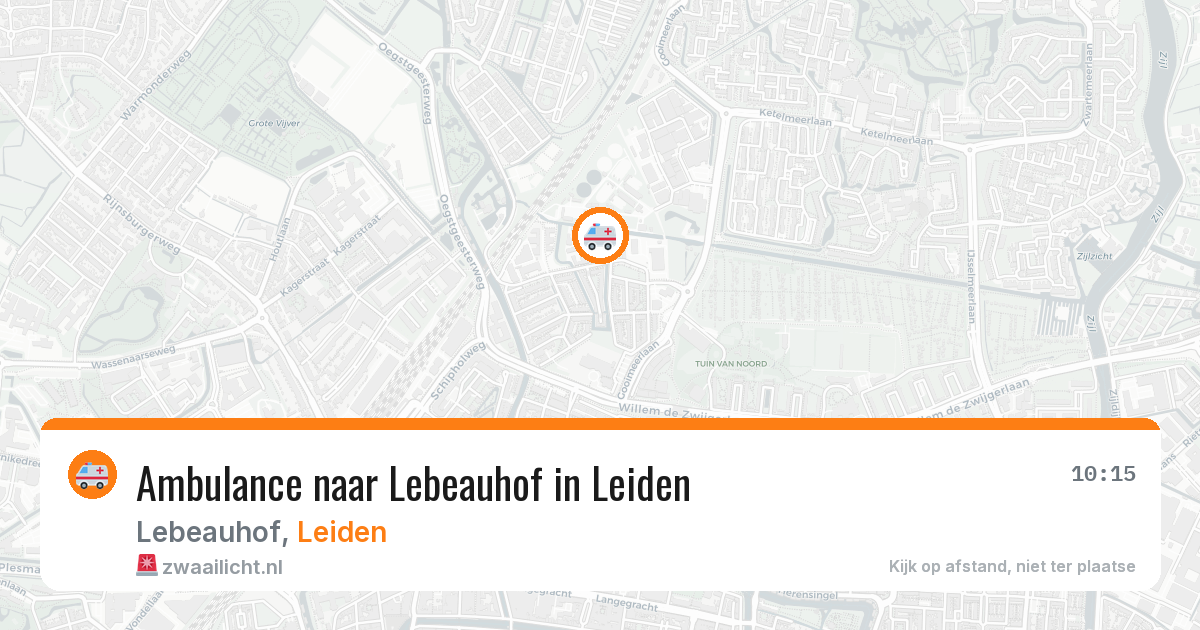 Ambulance naar Lebeauhof in Leiden — 10 aug 2026