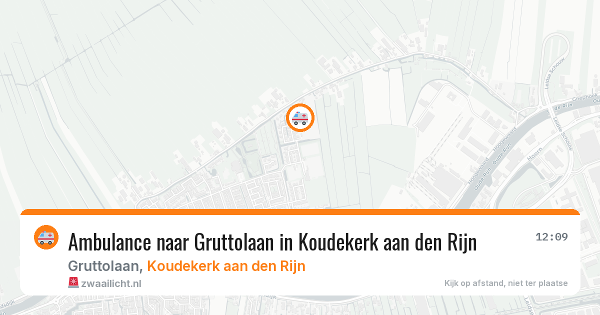 Ambulance naar Gruttolaan in Koudekerk aan den Rijn — 3 aug 2026