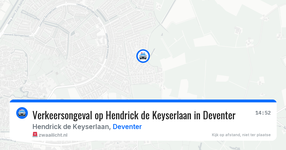 Verkeersongeval op Hendrick de Keyserlaan in Deventer — 8 aug 2026